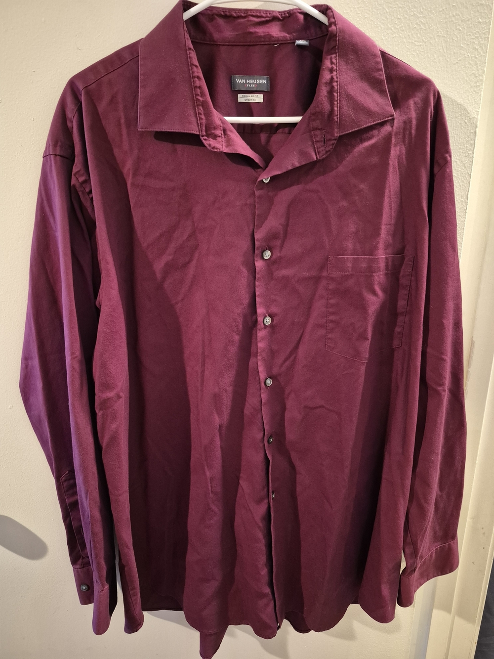 Van Heusen Men's Burgundy Dress Shirt